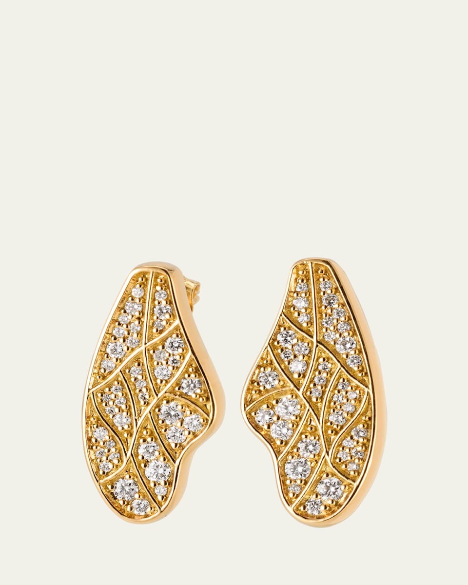 18K Honey Bee Wing Stud Earrings